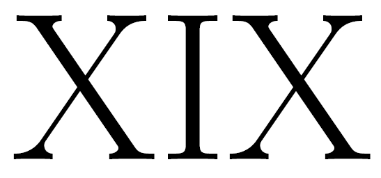Romische Zahl Xix